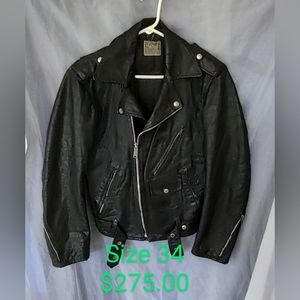 Unisex vintage 60/70s Leather Motorcycle jacket